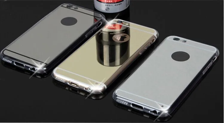 Силиконовый позолоченный зеркальный чехол для iPhone 7 6 6 S плюс 5 5S SE 8 X XS Max XR мягкий Прозрачная Обложка из полиуретана Чехлы для мобильных телефонов 7 плюс 8