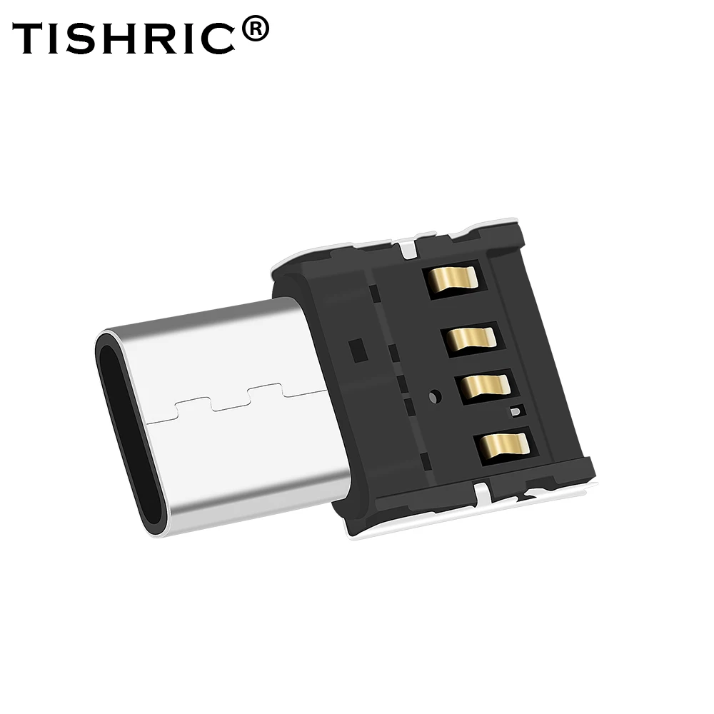 TISHRIC 10 шт. OTG Micro USB OTG Type-C адаптер USB Type-C зарядный преобразователь данных OTG кабель для клавиатуры мыши USB флеш-накопителя