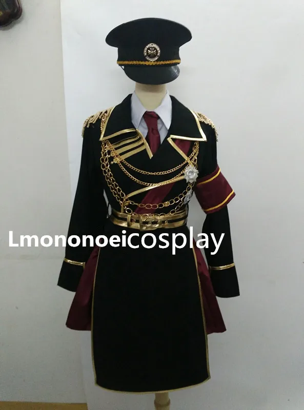 Lmononoei K Кушина Анна косплей пальто рубашка юбка пояс цепочка повязка на руку шляпа