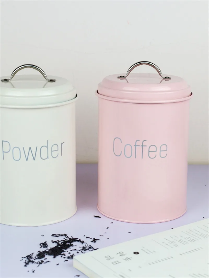 3Pcs/Set Storage jars kitchen seasoning jars tea cans candy jars Tea Coffee Sugar Square Box Case Home Decor Storage Tanks