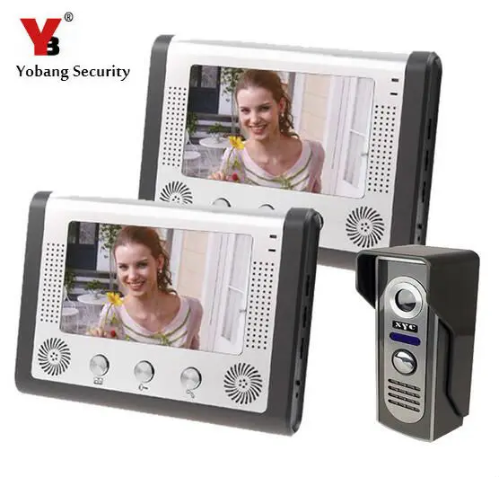 

Yobang Security-7" Video Door Phone Hands Free Monitor Camera Intercom Doorbell Call System For House Families Villa Security