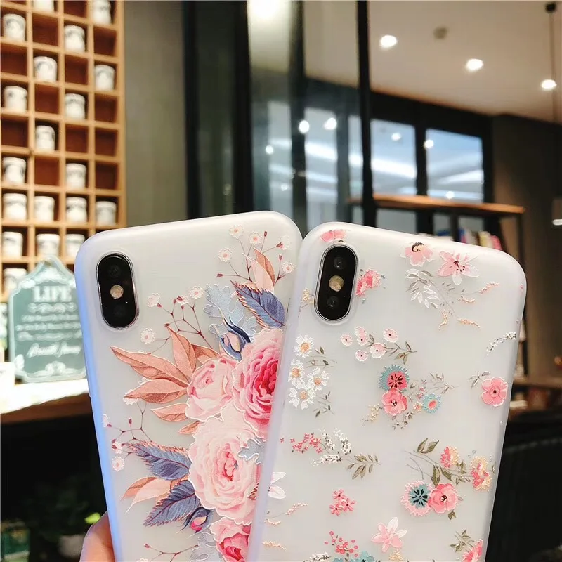 KISSCASE 3D Flower Case For Xiaomi Redmi Note 6/6Pro 4X/4A 5A 5 plus Relief Silicon 4 4X MI A1 A2 8 |