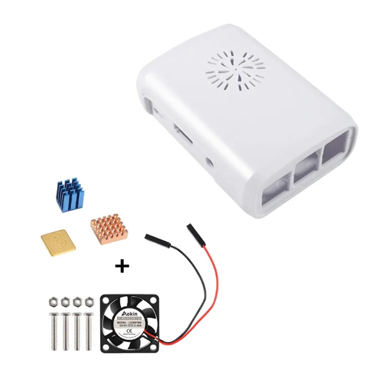 Для Raspberry Pi чехол Fundas защитный чехол ABS оболочка Крышка с мини охлаждающим вентилятором теплоотвод для Raspberry Pi 2 Модель B Plus