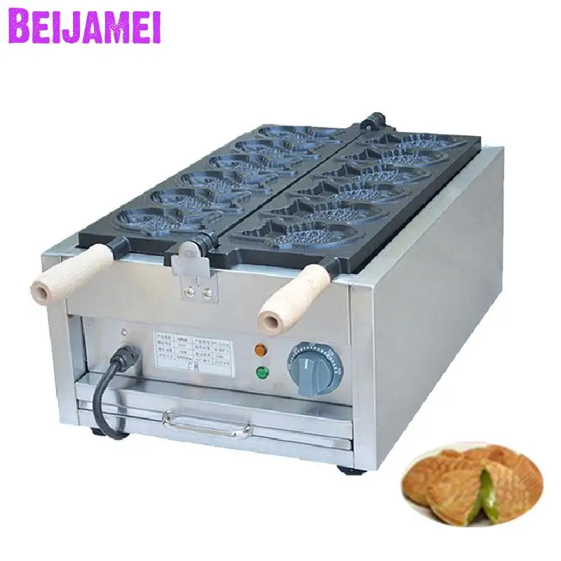 BEIJAMEI Высокоэффективная электрическая вафельница в форме рыбы Taiyaki/коммерческий
