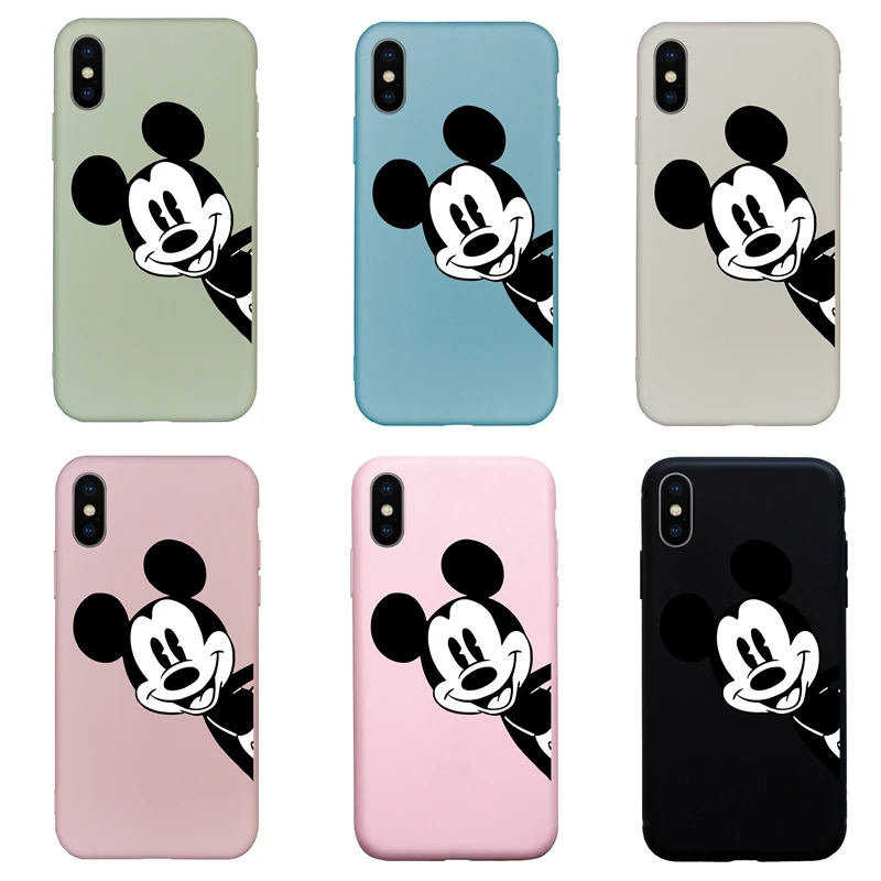Милый чехол для телефона с рисунком мышки iphone 6 6s Plus 7 8 plus X XR XS Max мягкий из ТПУ