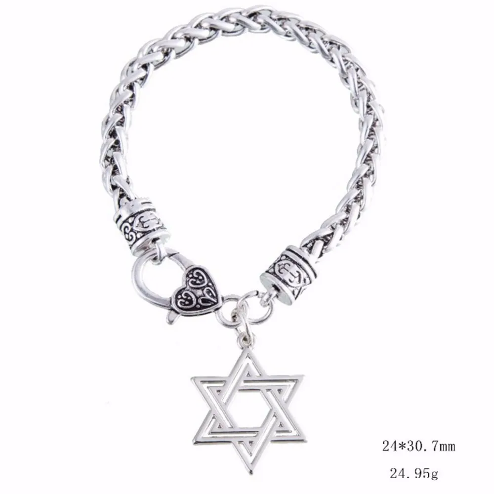 Модные еврейские украшения Звезда Давида для мужчин и женщин|star of david bracelet|star