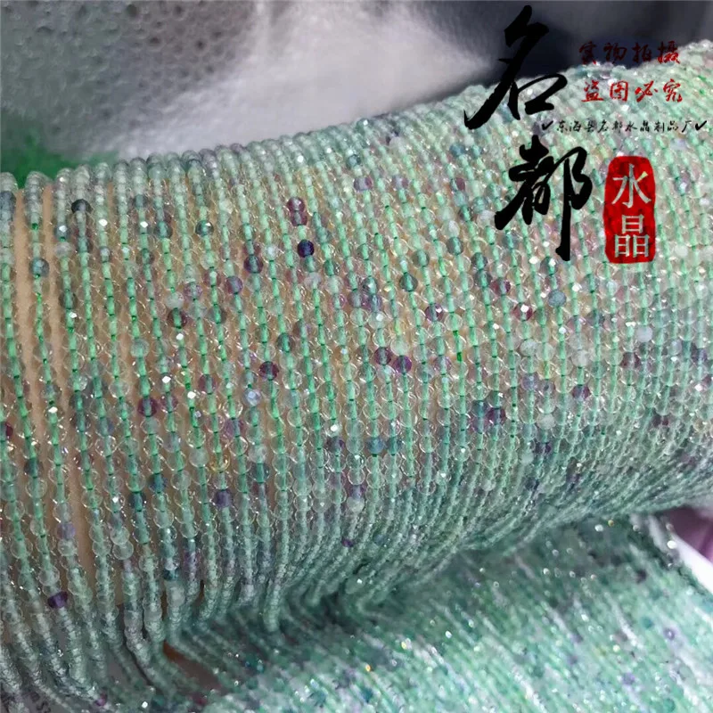 Оптовая продажа натуральный кристалл 2 мм цветной флюорит полуобработанный