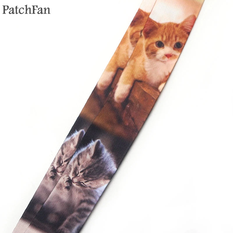 A0421 Patchfan красивое Кот ремешок для ID Pass карты Знак мультфильм шейные платки