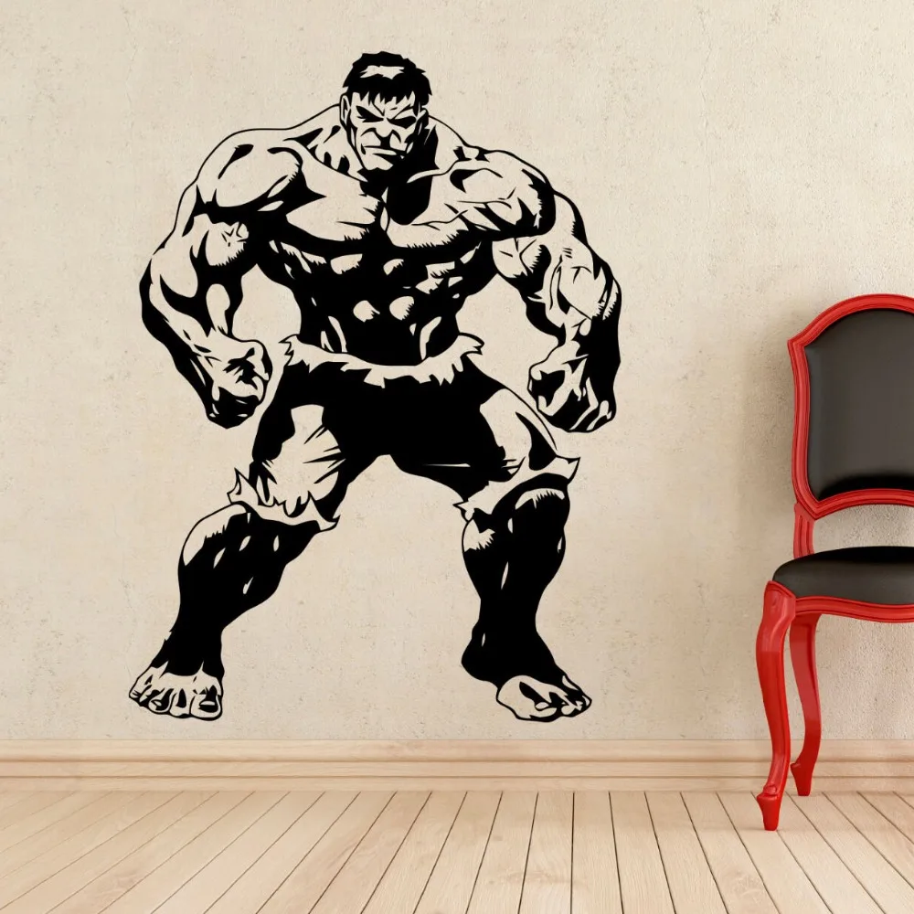Виниловая наклейка на стену с супергероем Халком Мстителями персонажем из