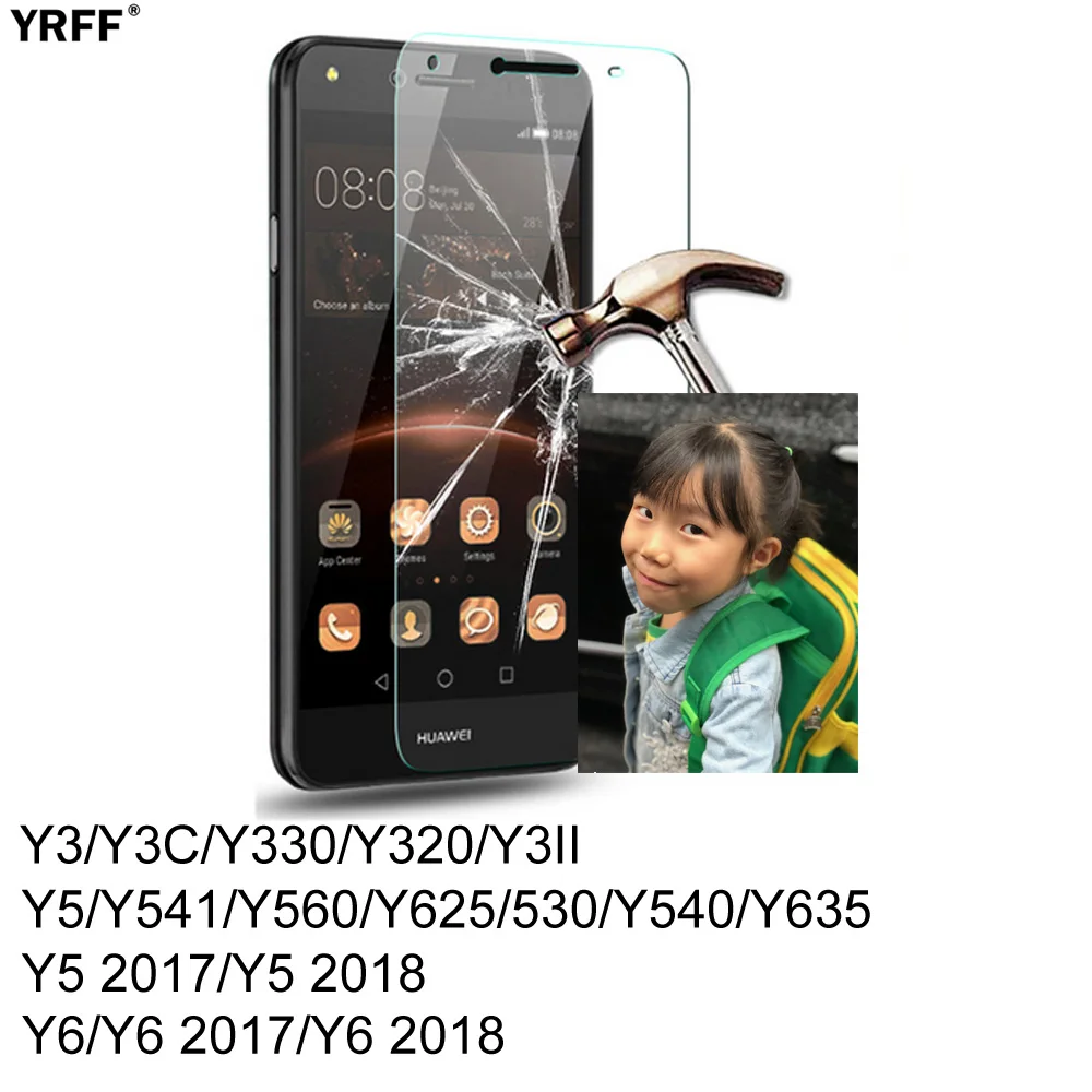 2 шт. для Huawei Y560 Y541 Y5 Y625 Y540 Y635 Y3 Y320 Y3II Y330 Y6 2018 2017 Закаленное стекло Защитная пленка