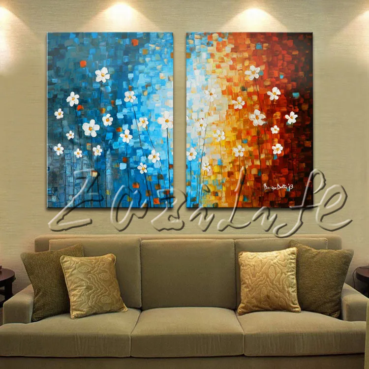 Картина маслом в виде цветка настенные художественные картины для гостиной