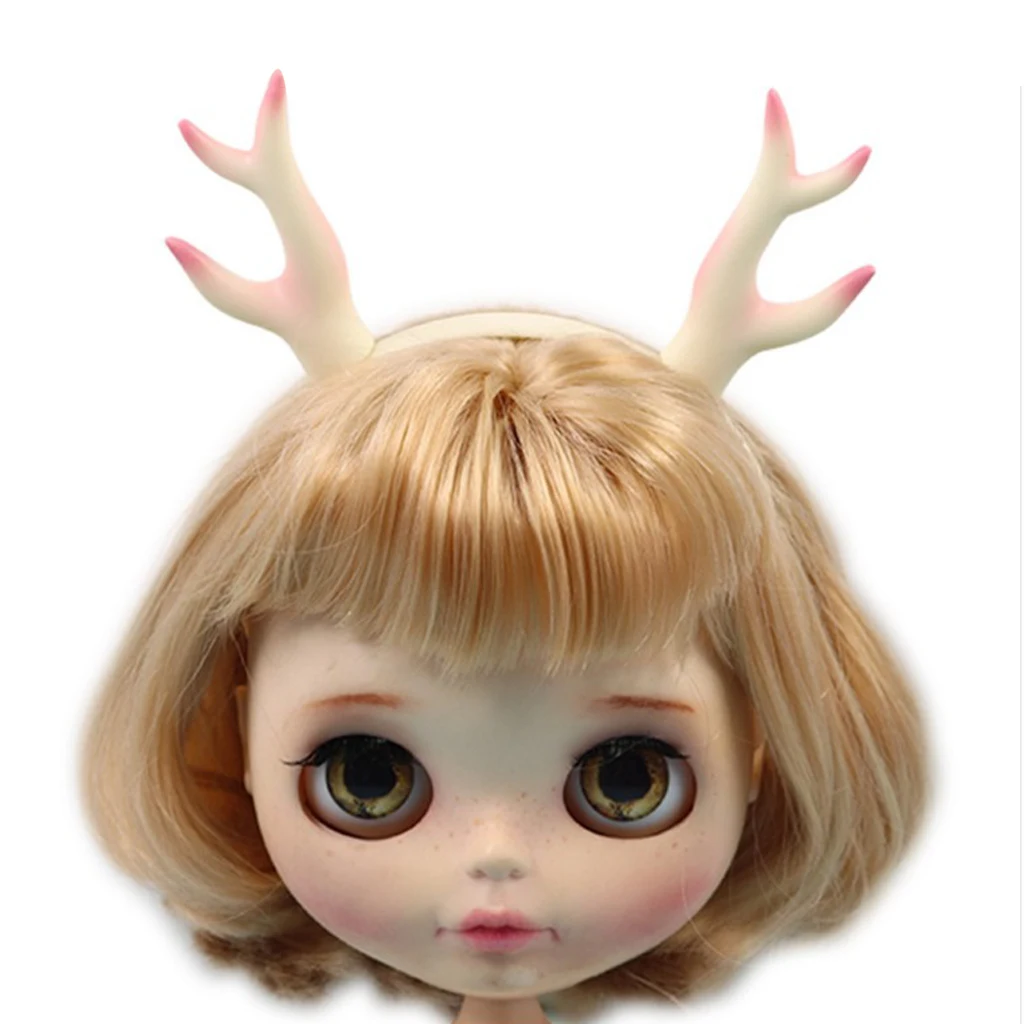

Lovely 7cm Diameter Resin Antlers Headband for 12inch Blythe Azone Licca Doll Party Outfit Handcrafts Collections