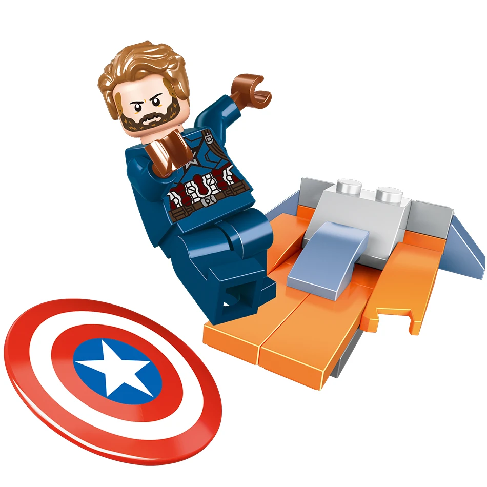 480 шт. маленькие строительные блоки совместимые с Lepinging 12 в 1 Marvel Мстители 4 модели