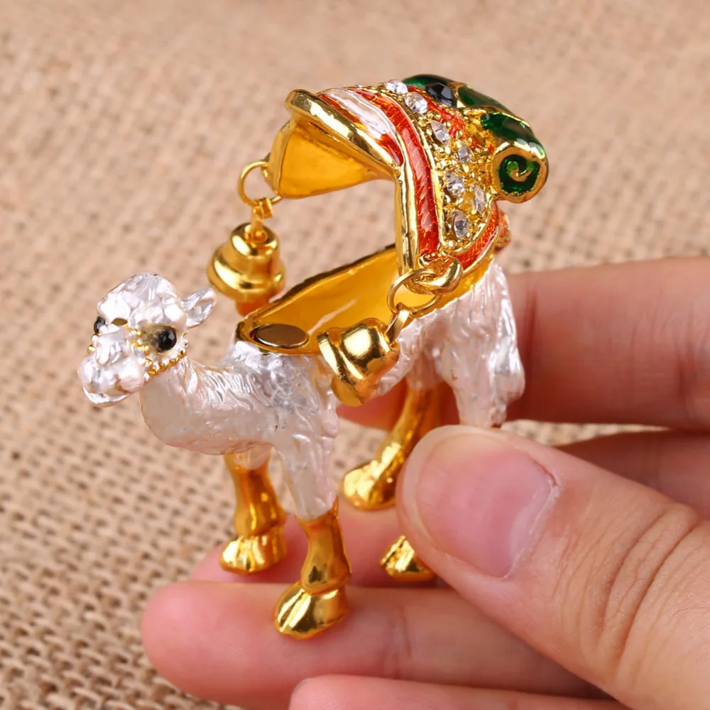 Винтажная ручная печать золотого верблюда шкатулка для колец ювелирных изделий