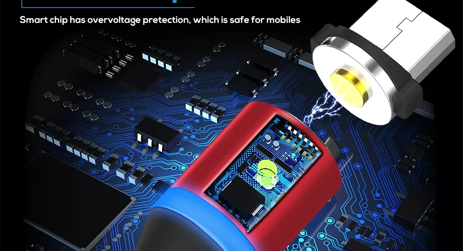 TOPK RLine-R светодиодный магнитный Micro USB кабель для Xiaomi Redmi Note 5 samsung Galaxy S7 кабели для мобильных телефонов магнитное зарядное устройство Microusb