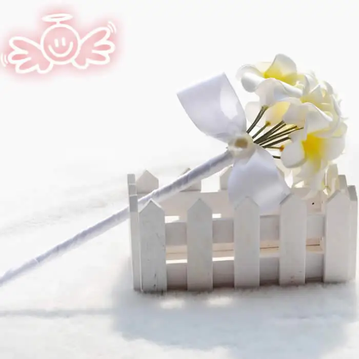 Искусственный плюмерия франгипани букет ручной невеста рука цветы свадебный