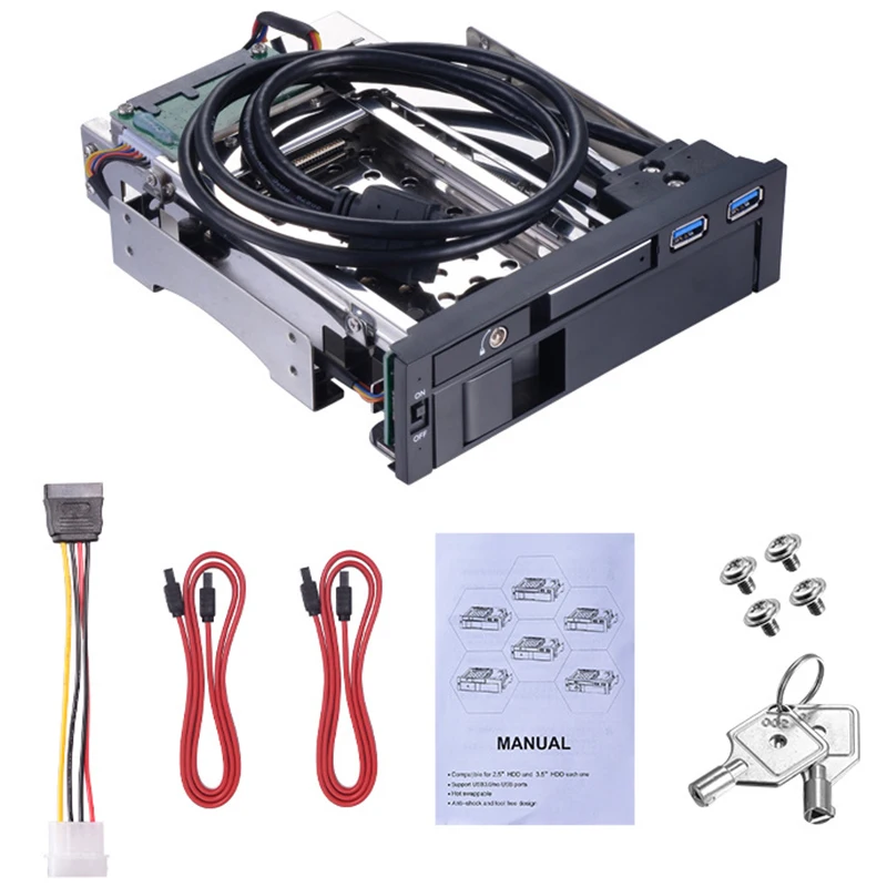 2 5 дюймовый алюминиевый корпус Sata чехол для жесткого диска 3 поднос Caddy 25 дюйма док