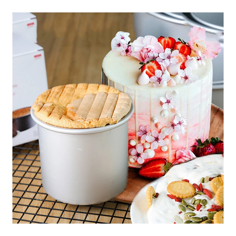 4 дюймовая мини круглая шифоновая сковорода для торта алюминиевая форма еды