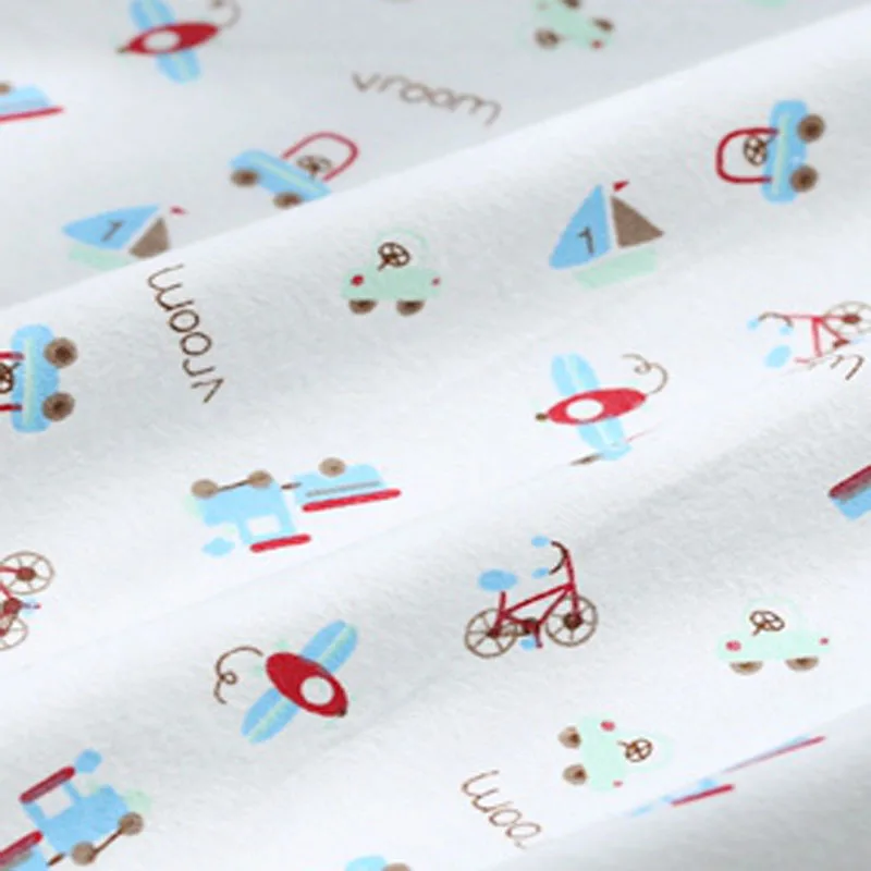 Симпатичная 50x105 см мультяшная велосипедная Самолетная машина корабль 100% хлопок