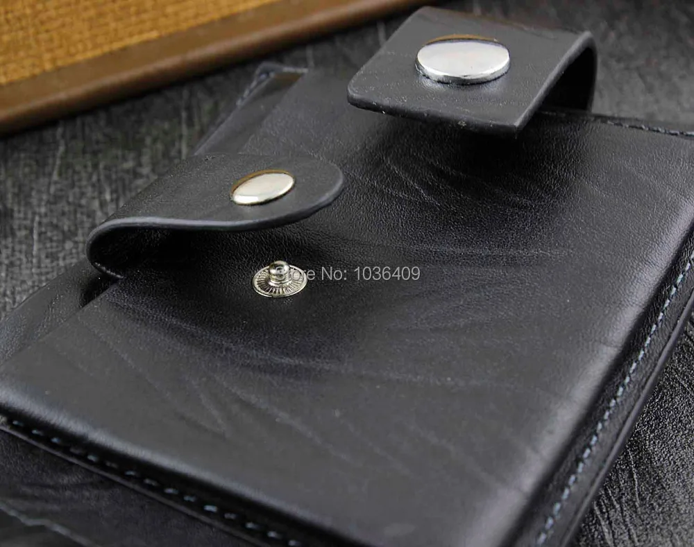 Мужской двухскладной кошелек из натуральной кожи с застежкой Байкерский высшего