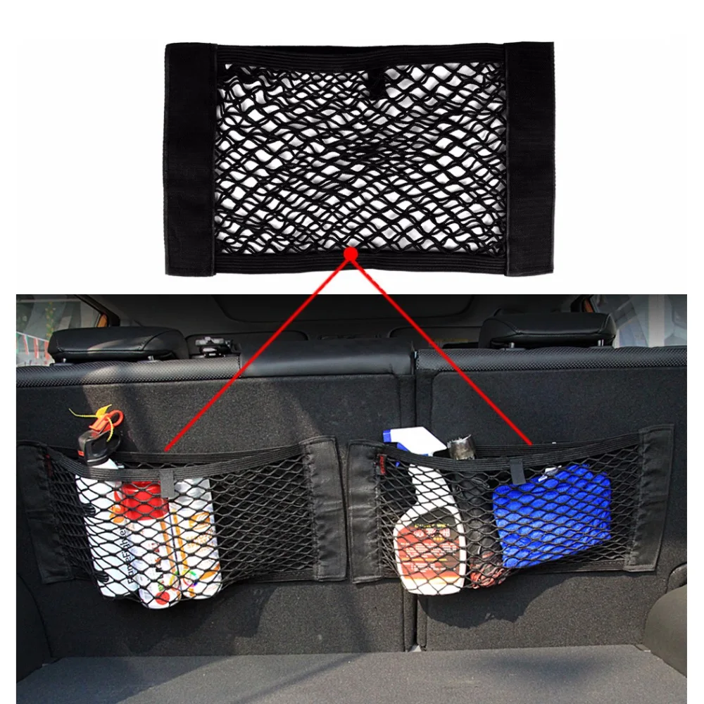 Free Shipping Auto Seat Back Storage Mesh Net Bag 0cm x 25cm Car Styling Luggage Holder Pocket Sticker Trunk Organizer | Автомобили и
