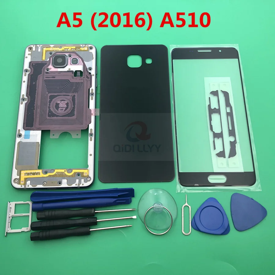 Чехол с полным корпусом для Samsung Galaxy A5 2016 A510 A510F средняя рамка крышка аккумулятора