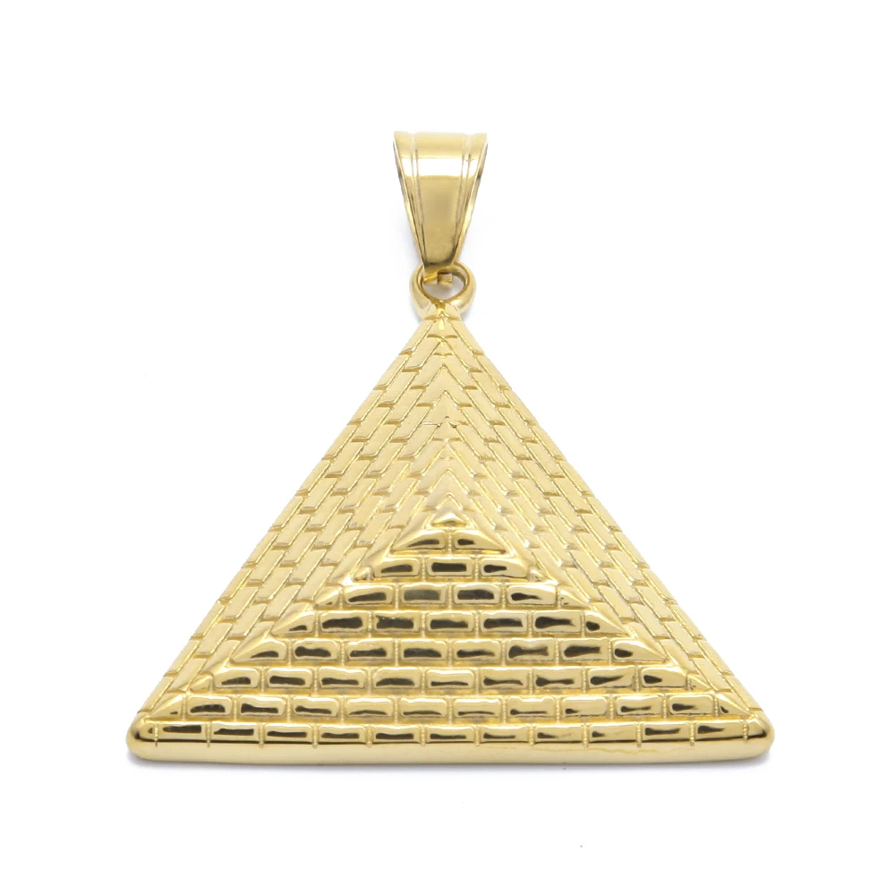 Новый Золотой цвет египетская Пирамида очаровательный кулон ожерелье из