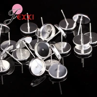 50pcslost 925 sterling silver stud earring components pins needles diy ear findings wholesale low price free shipping