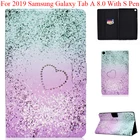 Защитный чехол с S-ручкой для Samsung Galaxy Tab A 2019, P200, P205, P200N, P205N, чехол с принтом собаки, кошки, кролика, лисы, леопарда, 8,0