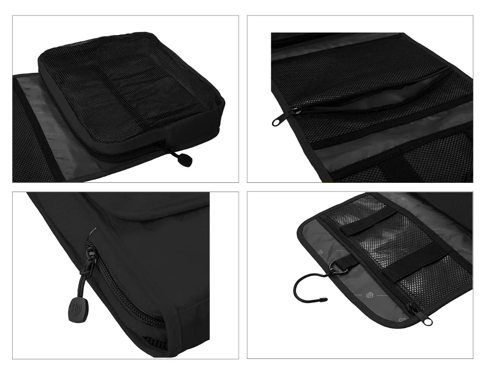 Женский органайзер для макияжа BAGSMART черный и красный цвета косметичка