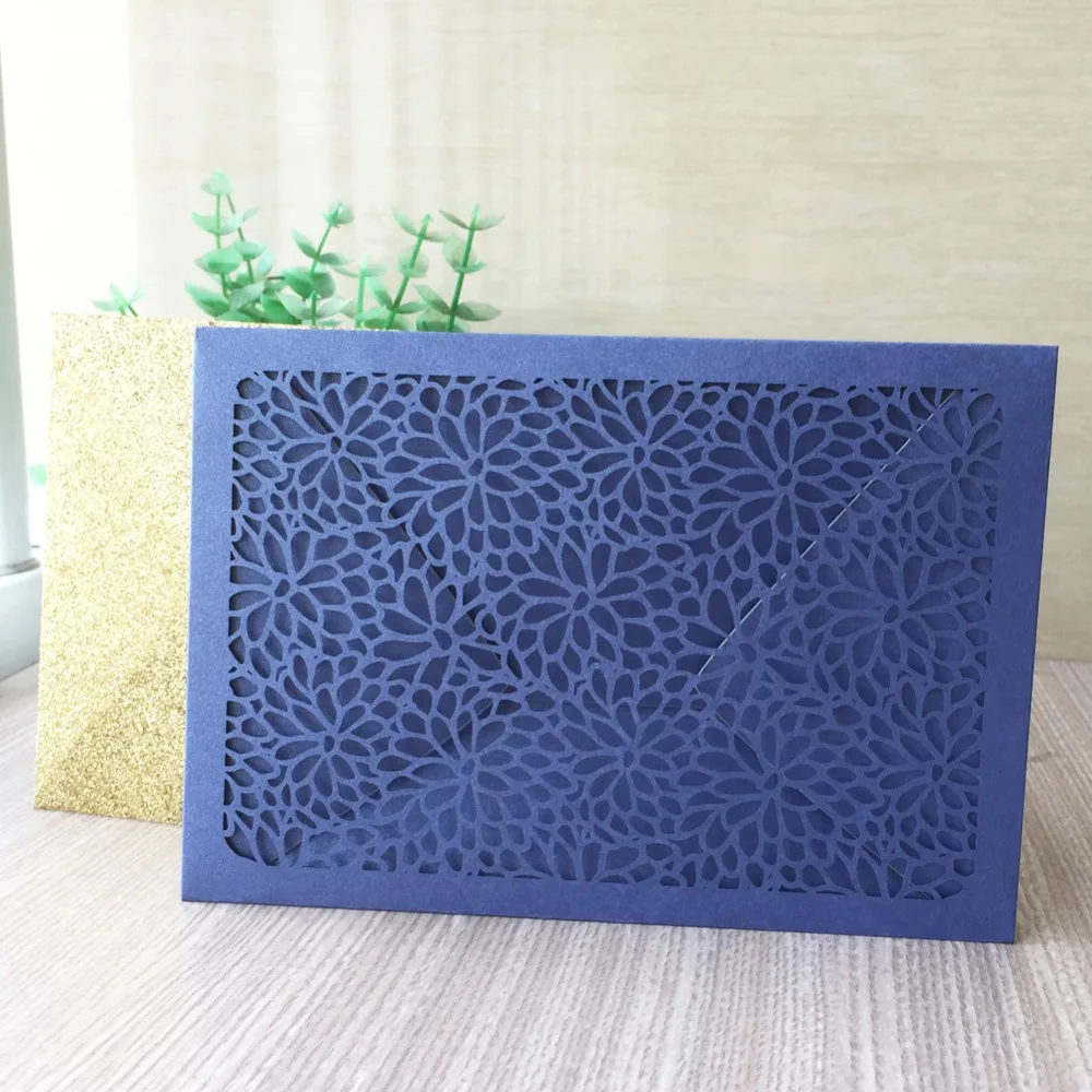 

25pcs Delicate Carved Pattern Customizable Invitation Card Event&Party Supplies Greeting Card Wedding Invitations