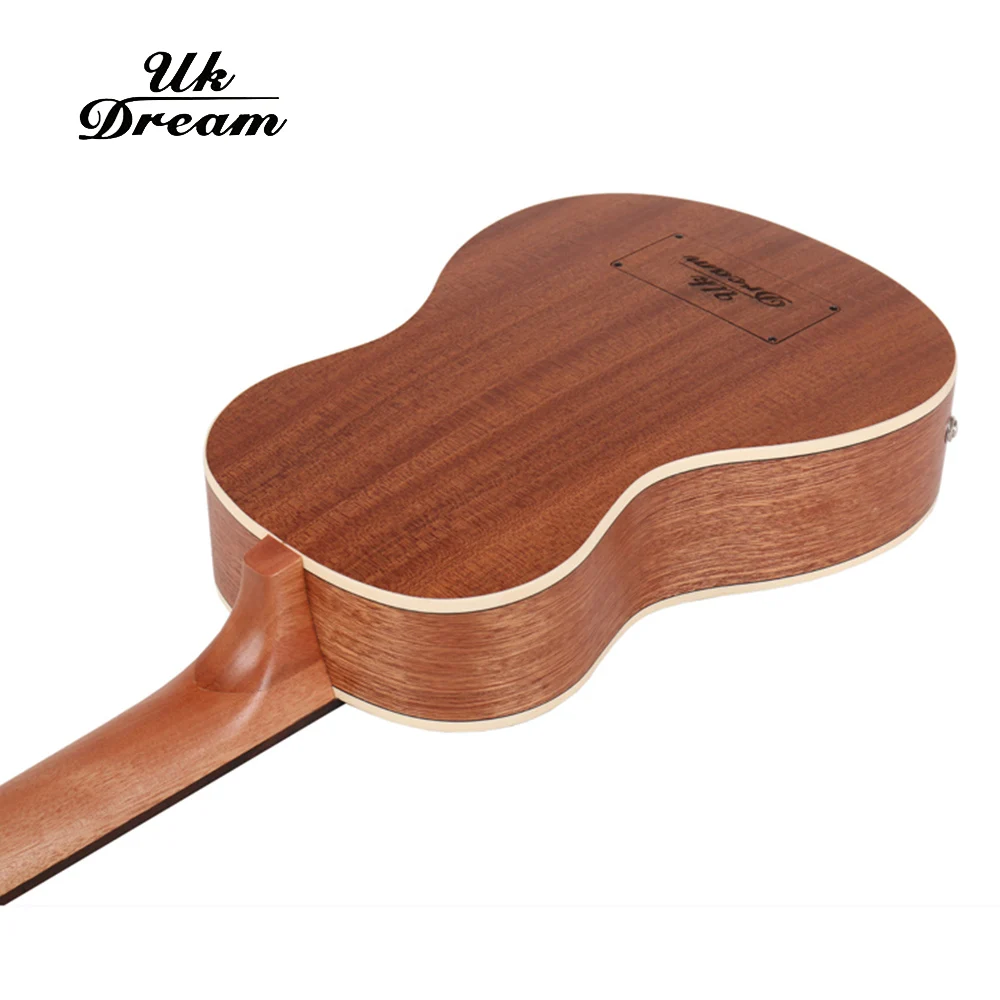 30 дюймов Мини электрическая гитара Музыкальные инструменты Полный Sapele Ретро Закрытая ручка Гавайские гитары 4 струны бас гитара ra UB-113