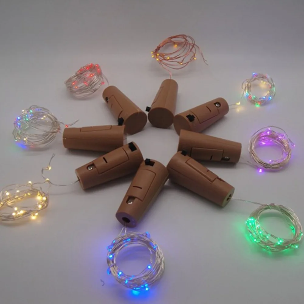 Солнечные Винные бутылки Пробка 2 метра 20 LED пробковые светодиодные гирлянды для