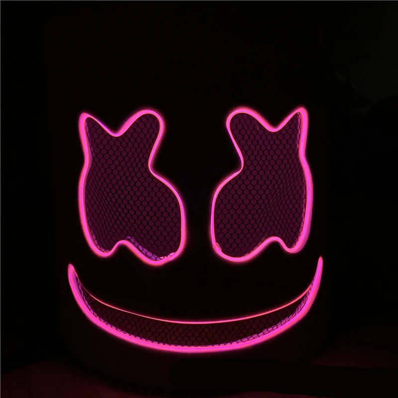 Новая мода MarshMello светодиодный маска диджея полный голову шлем маска на Хеллоуин для косплея бар музыкальный реквизит