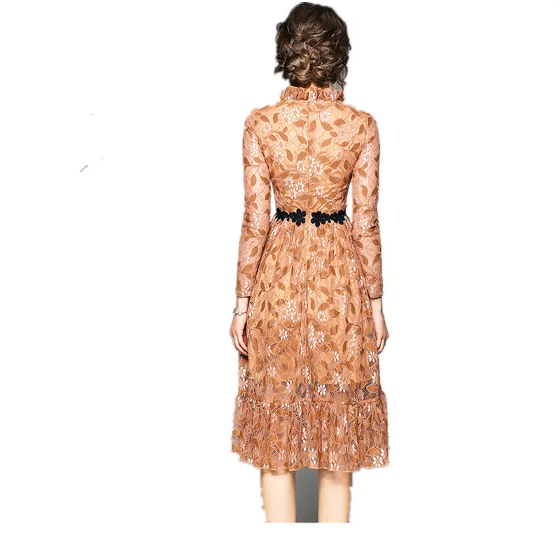 YiLin Kay 2019 новое поступление женское весеннее платье контрастных цветов кружевное