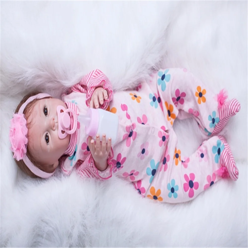 22 дюйма 55 см силиконовые куклы для новорожденных Реалистичная кукла красочные