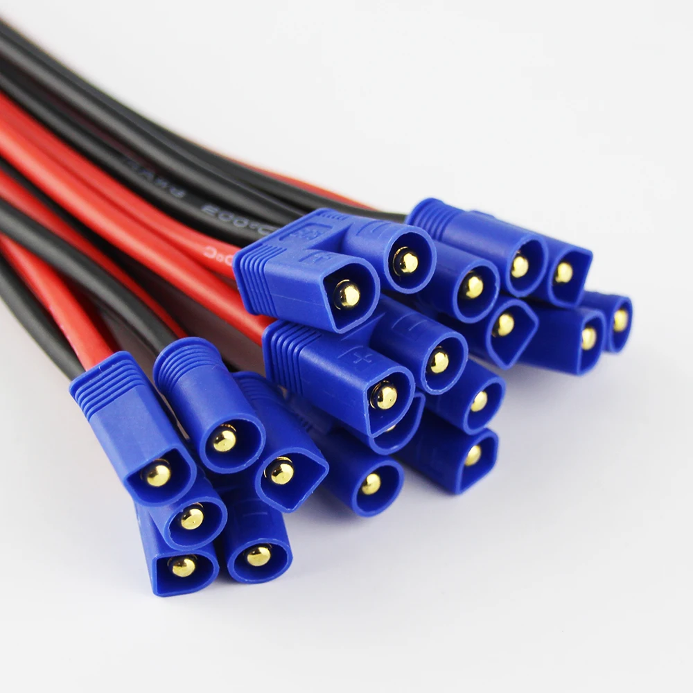 OliYin 10 шт. RC зарядное устройство кабель EC3 до 4 0 мм разъем типа банан 14AWG силиконовый