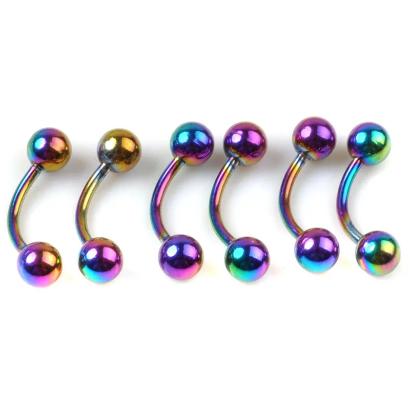 

5pcs Fashion Women Men Eyebrow Piercing Black Ear Bone Piercing Labret Piercing Jewelry 8mm 9mm 10mm