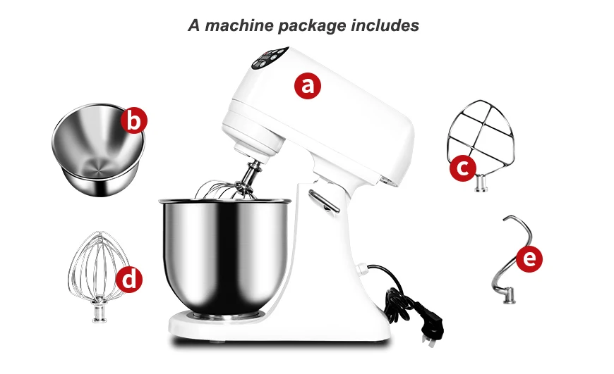 7L машина для шеф повара Электрический дома кухня Кулинария Пищевой миксер торт