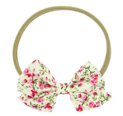1 шт. нейлоновая повязка на голову с бантом и цветочным принтом | Детская одежда