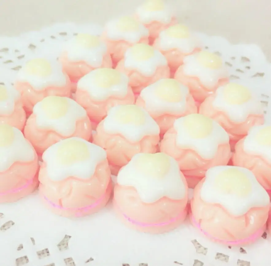100pcs Resin Heart Cake Flatback Beads Miniatures For Scrapbooking Craft Diy Headwear Cellphone Decoration | Дом и сад