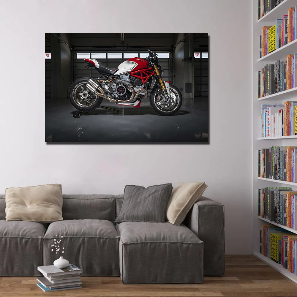 Ducati Monster 1200 картина на мотоцикле холст печать сделай сам картины в рамке