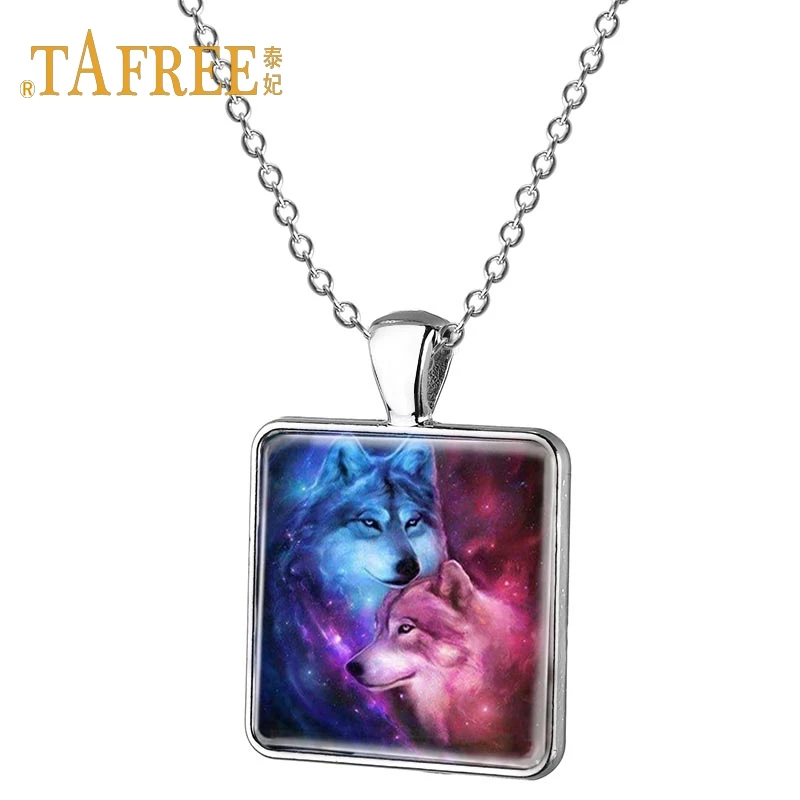 Ожерелье TAFREE Wolf с подвеской из кабошона ожерелья Модные ювелирные изделия