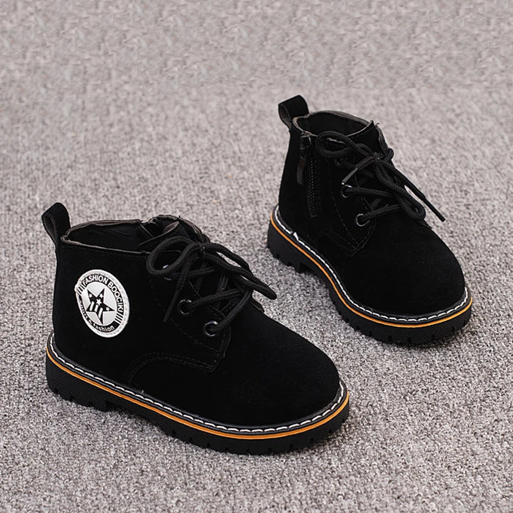 Зима новый мальчики сапоги Западный ветер звезды девушки Мартин свинья кожа