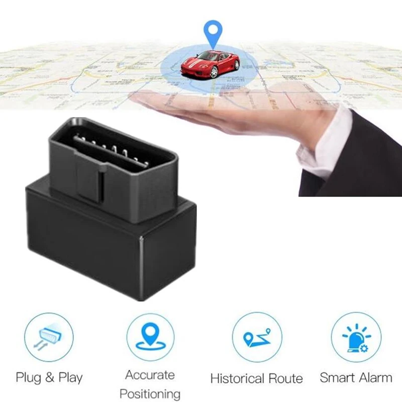 Мини Plug Play OBD gps трекер Автомобильный GSM OBDII OBD2 16 PIN Интерфейс устройство слежения автомобиля gps локатор с программным обеспечением и приложением