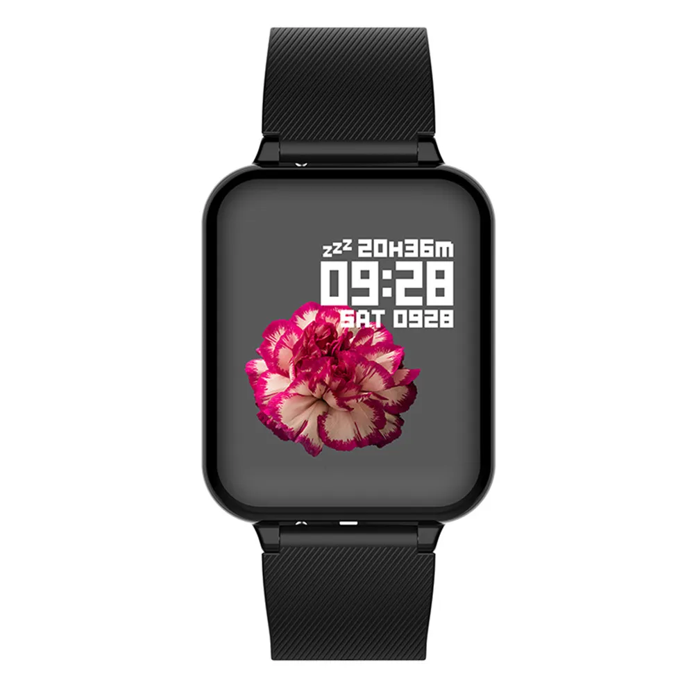 b57B black B57 умные часы водонепроницаемые спортивные для iphone телефон Smartwatch монитор сердечного ритма функции кровяного давления для женщин мужчин детей - Цвет: b57B black