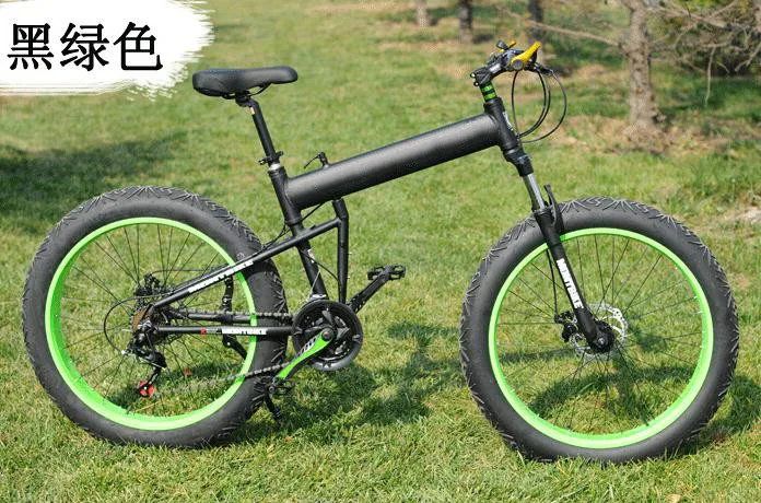 Kalosse 26*4.0inch snow bike Folding fat bicycle mountain 21/24/27/30 speed 26er Beach Hydraulic brakes | Спорт и развлечения