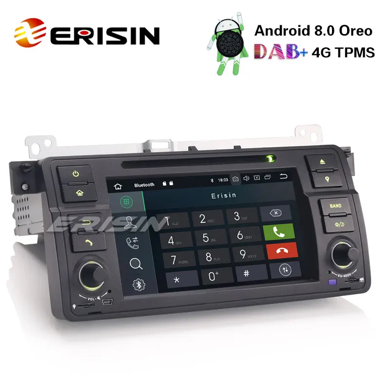Erisin ES7862B 7 &quotAndroid 8 0 автомобиля gps навигации Системы DAB + 4G Радио DVD плеер для BMW E46 Rover