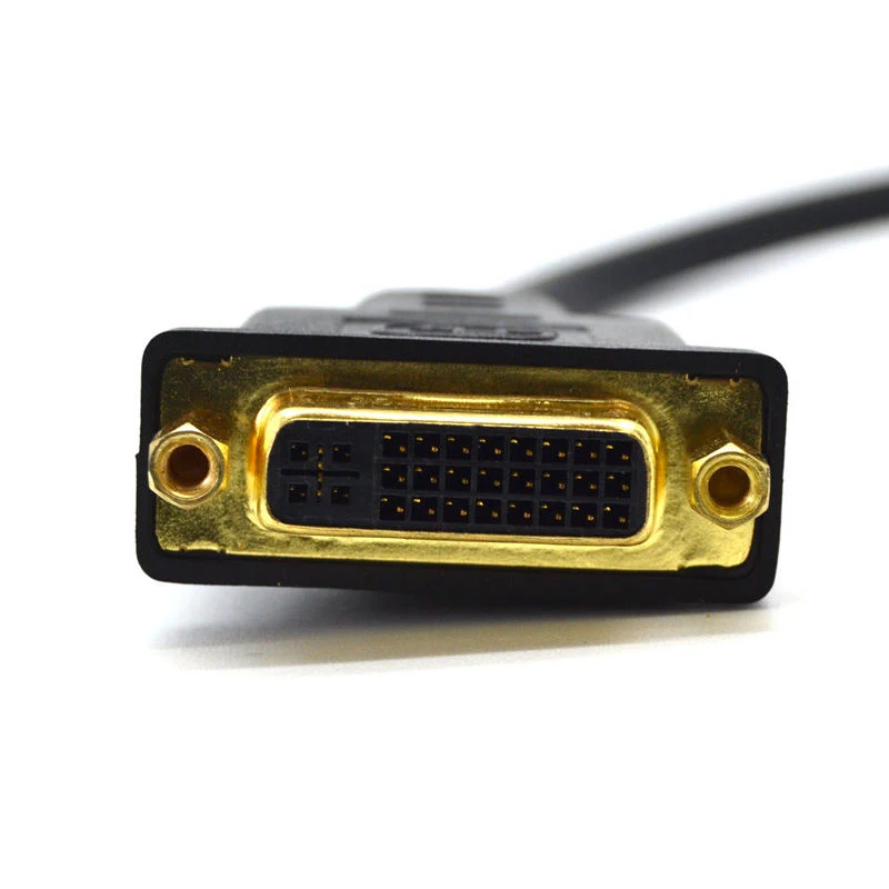 1 шт. HDMI к DVI Кабель-адаптер черный медный HDMI Мужской к DVI Женский видео адаптер Шнур для ПК HDTV lcd DVD 30 см