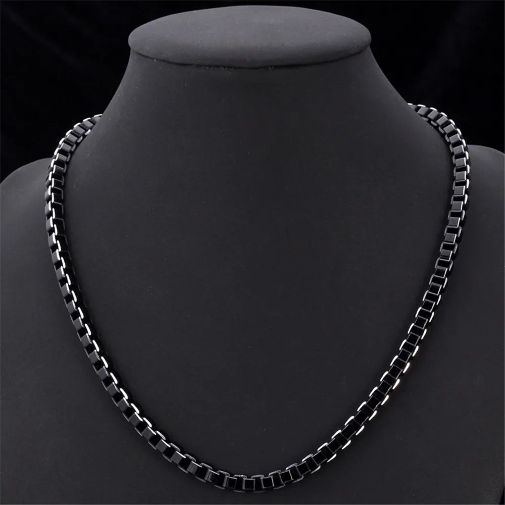 Ювелирные наборы модные мужские классные вещи черный ящик цепи высокое качество